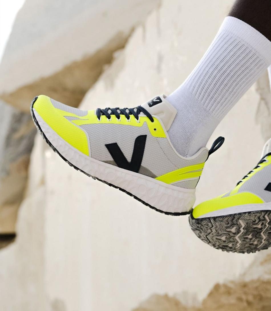 Veja Condor Mesh Light Jaune Fluo Adults Outlet Lyse Grå | BNOSO26776