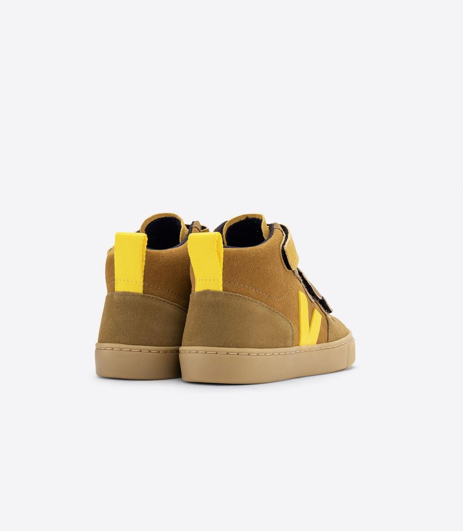 Veja Mid Semsket Skinn Multico Camel Tonic V-10 Barn Brune | NONZX19304