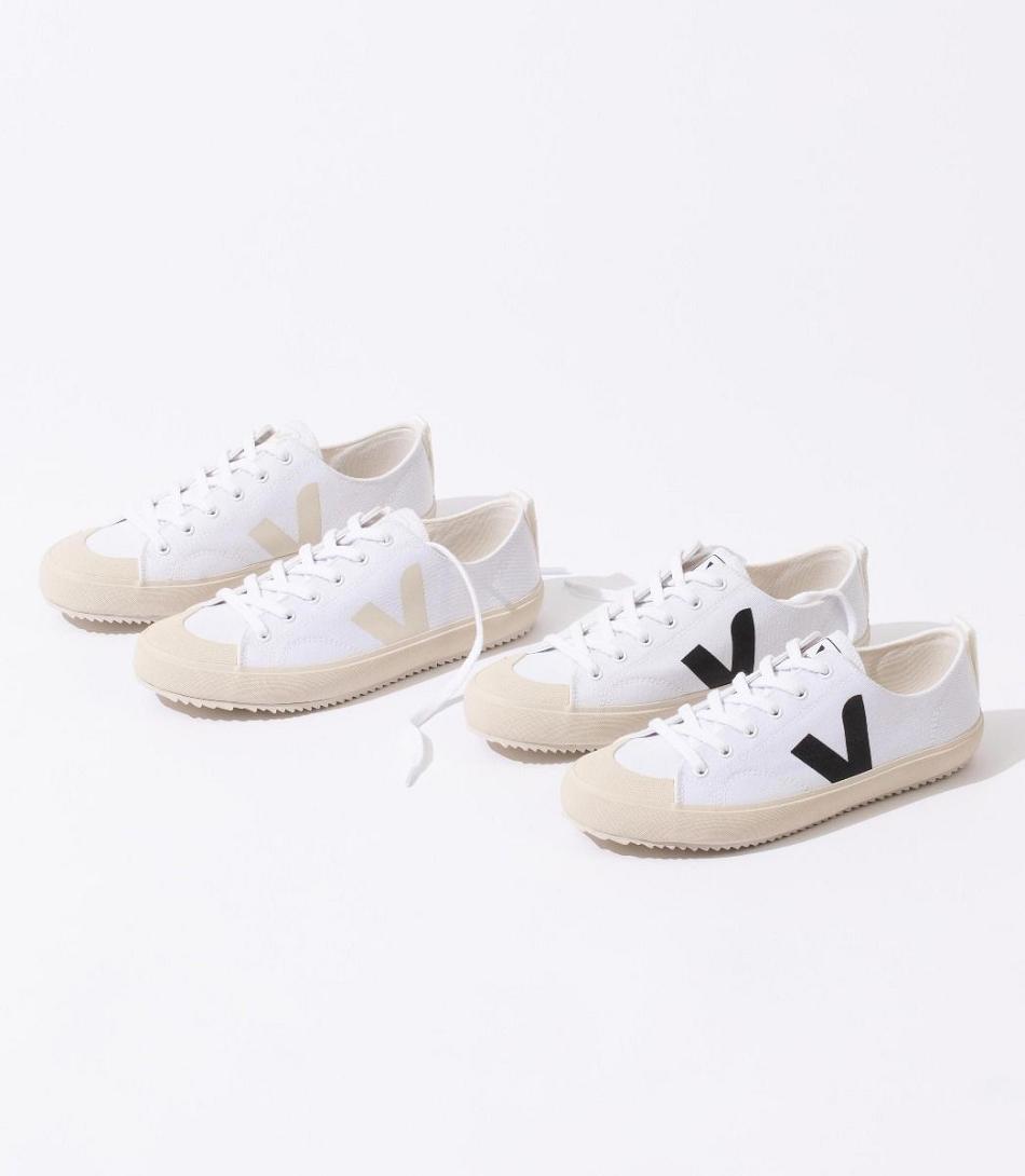 Veja Nova Canvas Adults Vegan Hvite Svarte | NOJKU83538