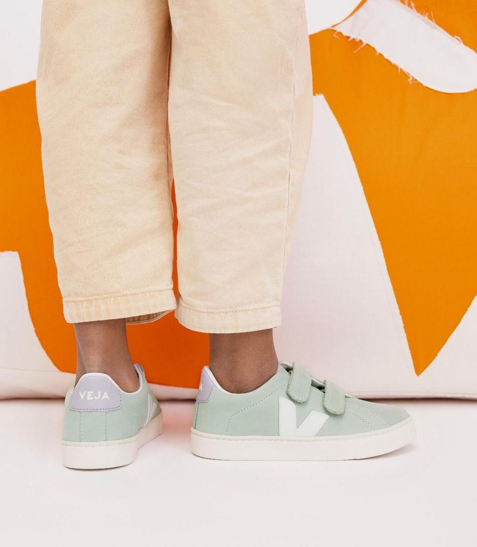 Veja Nubuck Matcha Esplar Barn Hvite | NONZX54390