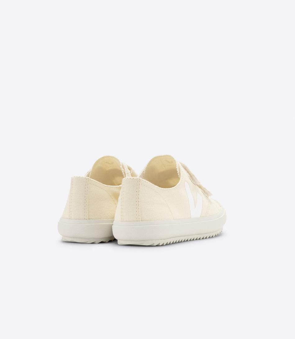 Veja Ollie Canvas Butter Kids Vegan Hvite | PNOER21502