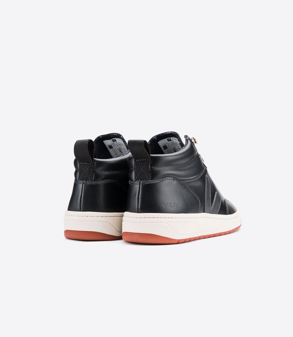 Veja Roraima Bastille Lær Grafite Rust Outsole Adults Outlet Svarte Rød | NODFL49223