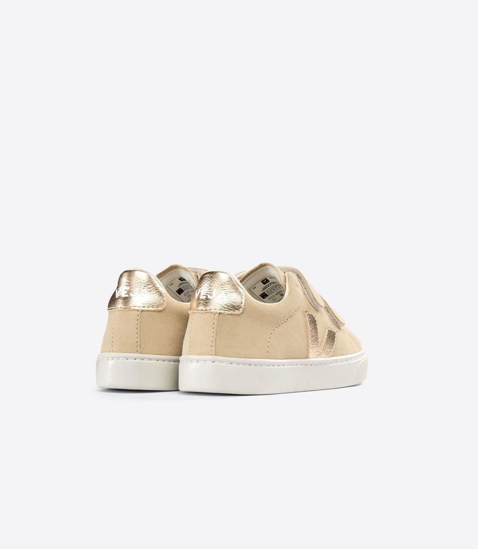 Veja Semsket Skinn Almond Platine Esplar Barn Beige | MNOHR58217