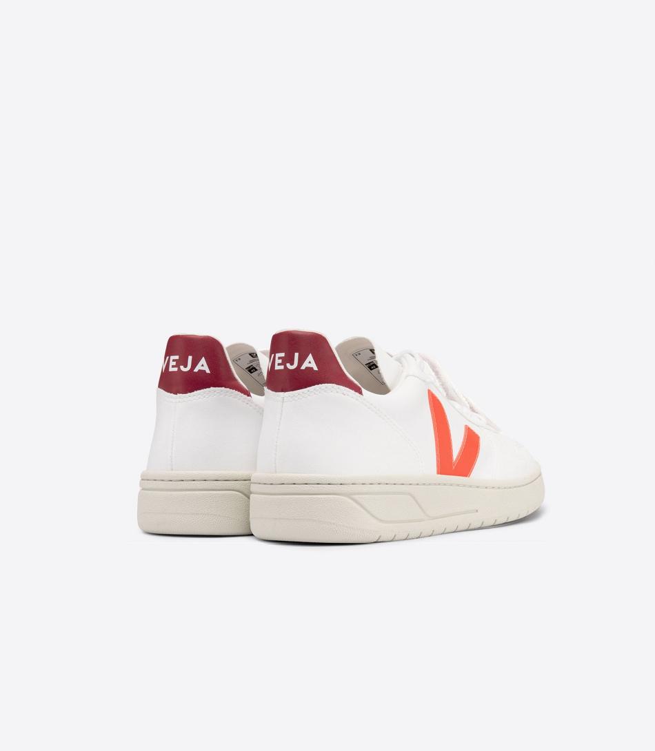 Veja V-10 Cwl Fluo Marsala Adults Outlet Hvite Oransje | NOJKU90589