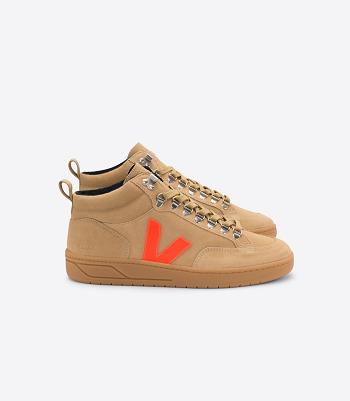 Veja Roraima Bastille Semsket Skinn Desert Adults Outlet Oransje | ANOWC44379